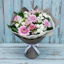 Букет цветов из:  Герберы, Альстромерии и Хризантемы в Ровеньках