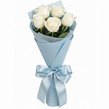 Букет 5 Белых роз Проуд в Ровеньках