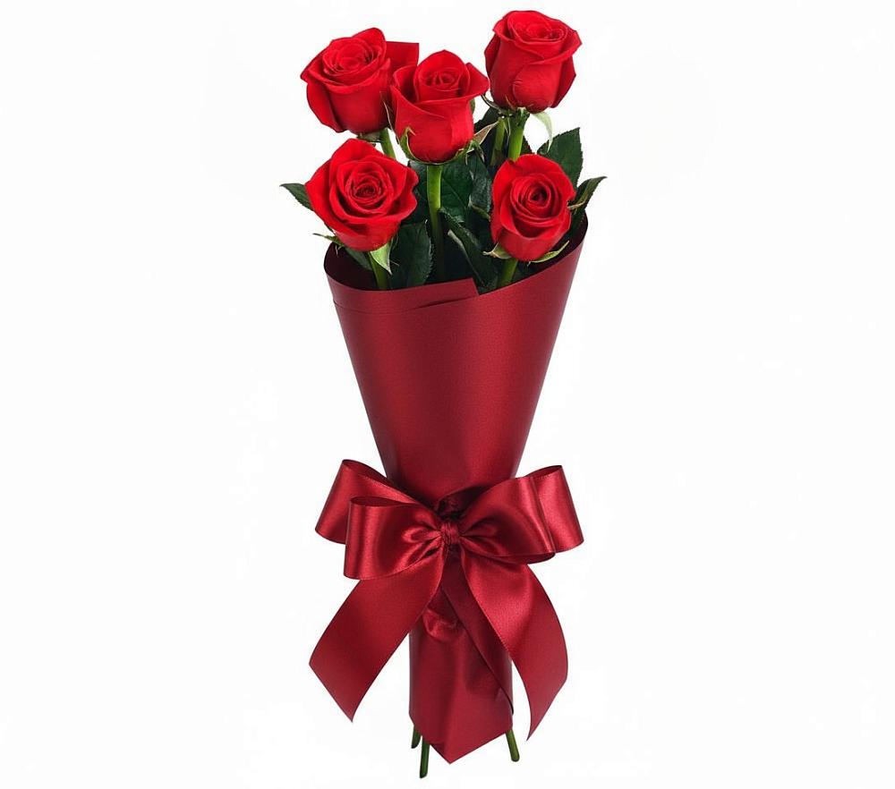 Букет 5 Красных роз Эдлесс Лав в Ровеньках