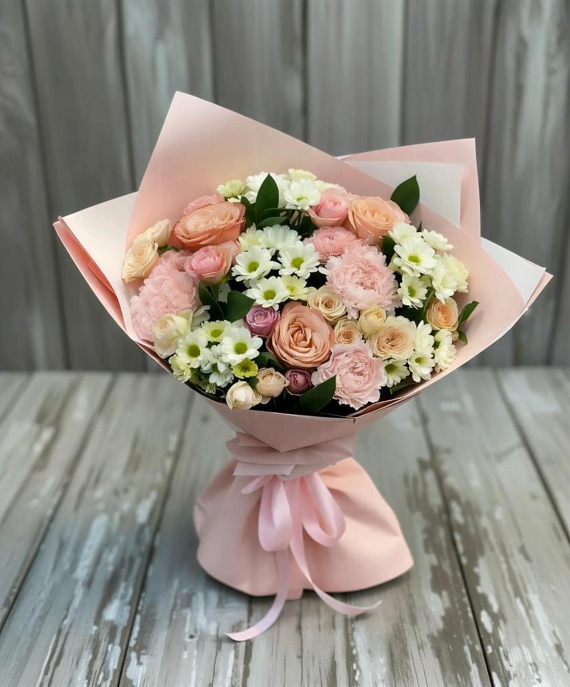 Букет цветов из: Гвоздики, Розы и Хризантемы в Ровеньках