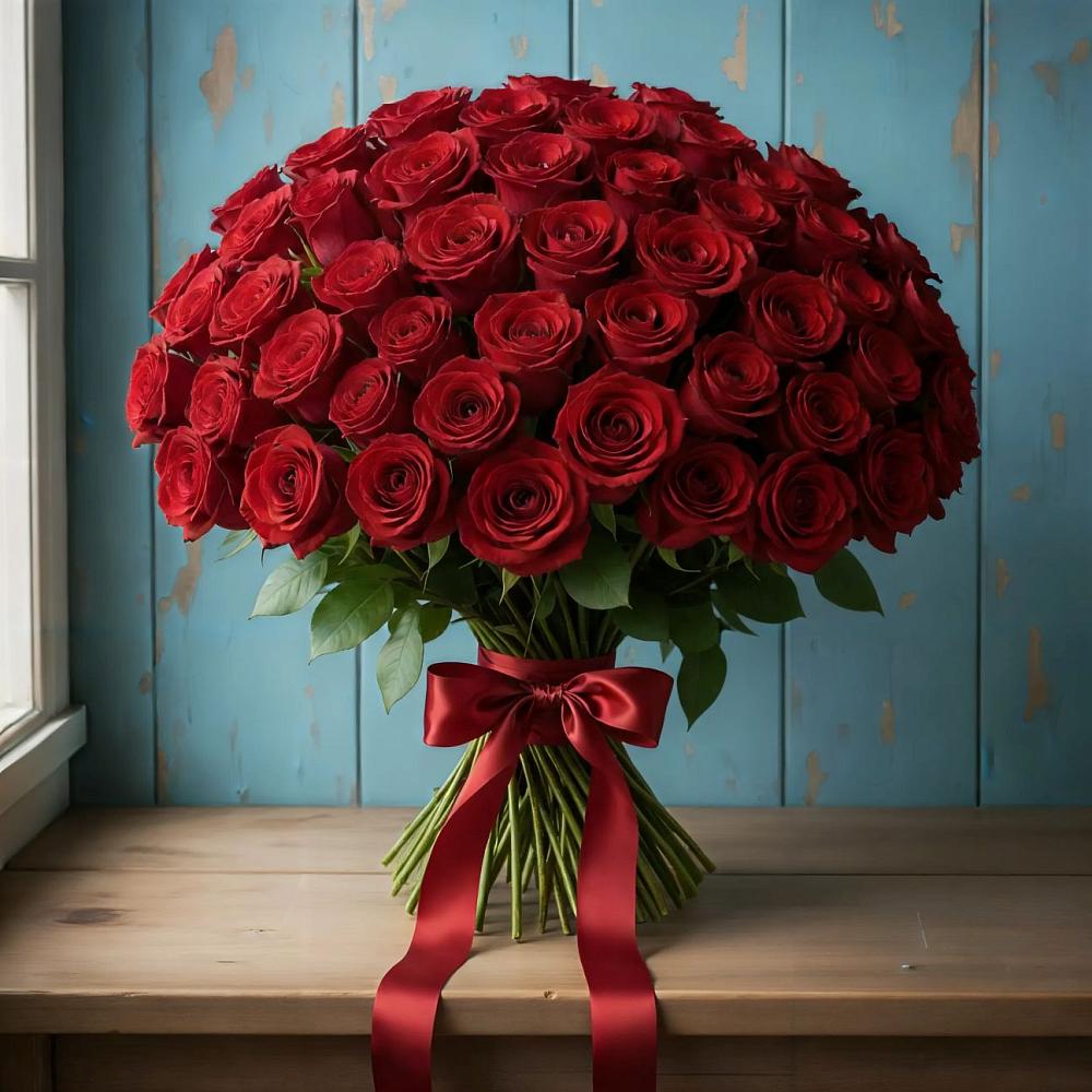 Букет Красные розы Блэк Меджик в Ровеньках