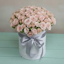 Цветочная композиция из Розы в шляпной коробке в Ровеньках