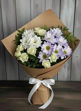 Букет цветов из:  Хризантемы и Розы в Ровеньках