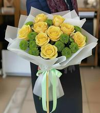Букет цветов из:  Хризантемы и Розы в Ровеньках