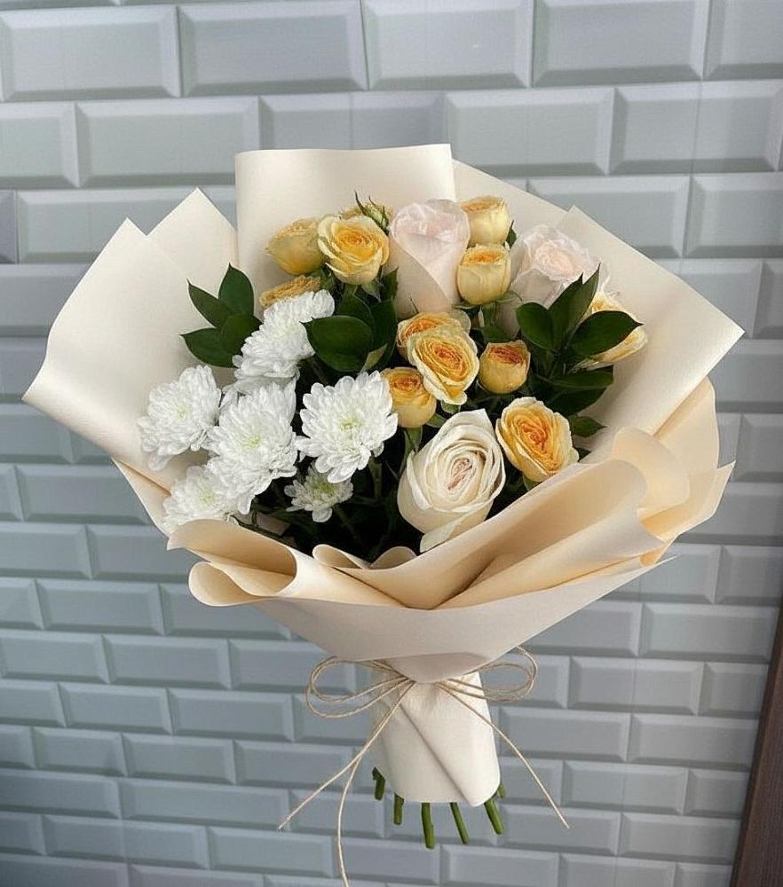Букет цветов из: Розы и Хризантемы в Ровеньках