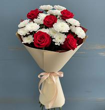 Букет цветов из:  Розы и Хризантемы в Ровеньках