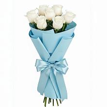 Букет 7 белых роз Проуд в Ровеньках