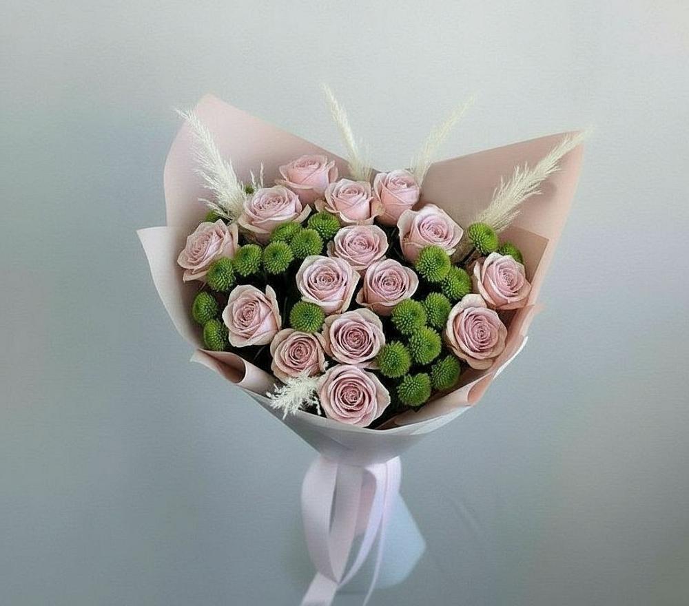 Букет цветов из: Розы и Хризантемы в Ровеньках