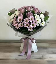 Букет цветов из:  Хризантемы и Розы в Ровеньках