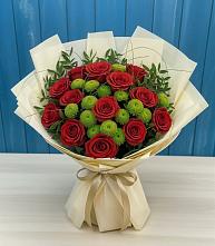 Букет цветов из:  Розы и Хризантемы в Ровеньках