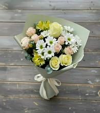 Букет цветов из:  Альстромерии, Розы и Хризантемы в Ровеньках
