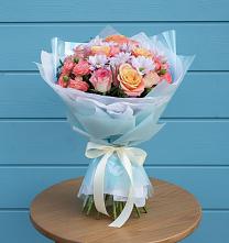 Букет цветов из:  Хризантемы и Розы в Ровеньках