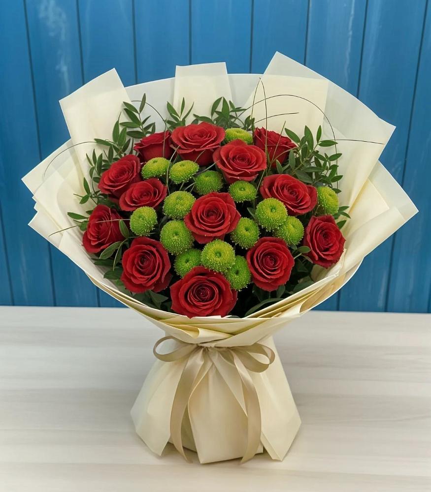 Букет цветов из: Розы и Хризантемы в Ровеньках